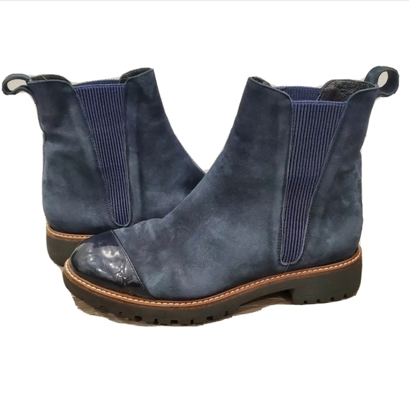 Fiorangelo Blue Suede Boots - Picture 1 of 5